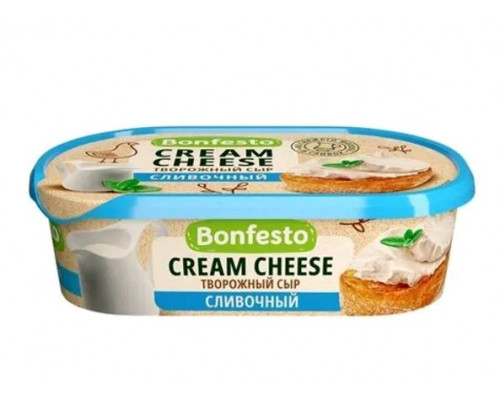 Сыр творожный BONFESTO Cream Cheese Сливочный 65%, без змж, Беларусь, 140г