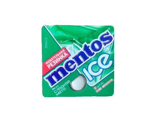 Жевательная резинка MENTOS Ice со вкусом сладкой мяты, Россия, 12.9 г 