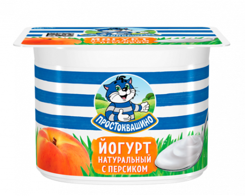 Йогурт ПРОСТОКВАШИНО с персиком 2,9%, без змж, Россия, 110г