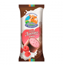 Мороженое КОРОВКА ИЗ КОРЕНОВКИ 90г Пломбир с малиной в шоколадно-сливочной глазури