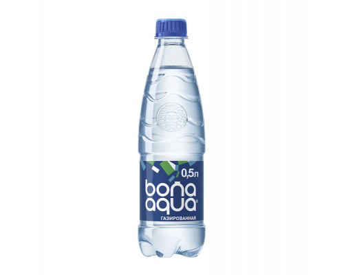 Вода питьевая BONAAQUA газированная, Россия, 0,5 л 