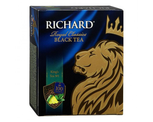 Чай "Richard" 200г (100*2г) King's Tea №1 черный байховый,цейлонский,кенийский и танзанийский,Россия