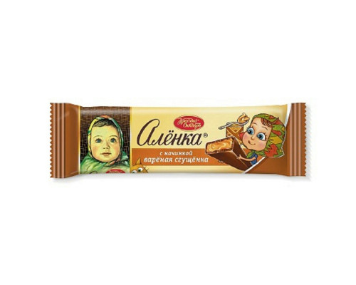 Шоколад "Аленка" 48г молочный с начинкой Вареная сгущенка,Россия