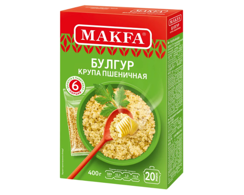 Крупа MAKFA пшеничная Булгур, Россия, 400г (6*66г)