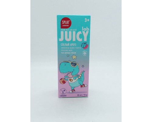 Зубная паста детская SPLAT JUICY lab спелый Арбуз со фтором 3+, Россия, 55мл