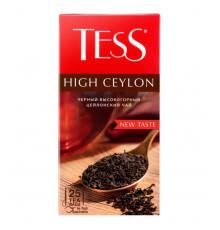 Чай TESS Хай Цейлон черный байховый цейлонский в пакетиках,(1821-10), Россия, 56,25г(25*2,25г)