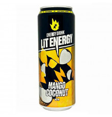 Напиток LIT ENERGY MANGO COCONUT тонизирующий энергетический, Россия, 450мл