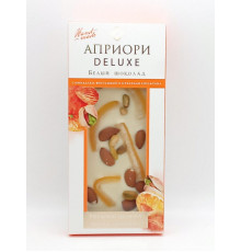 Шоколад белый АПРИОРИ Deluxe с миндалём,фисташкой и цукатами апельсина, Россия, 100г