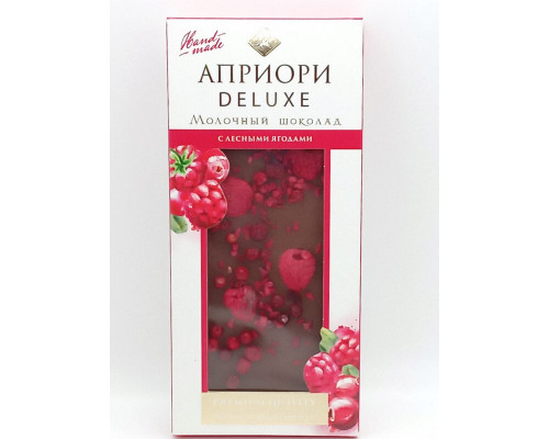 Шоколад молочный АПРИОРИ Deluxe Ягодный микс, Россия, 100г