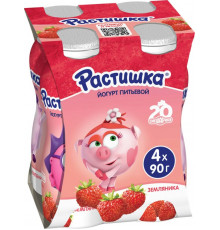 Йогурт питьевой РАСТИШКА с земляникой, Россия, 90г