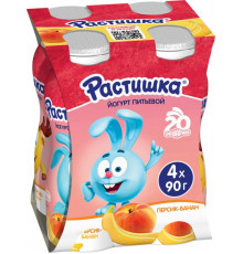 Йогурт питьевой РАСТИШКА с персиком и бананом, Россия, 90г