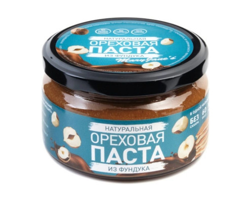 Паста ореховая Mary Jane's из фундука с шоколадом натуральная, Россия, 200г