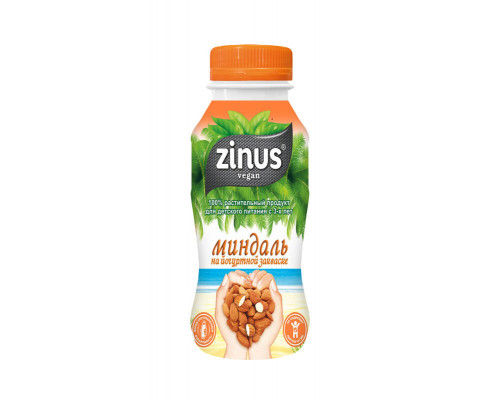 Напиток ZINUS Миндаль на йогуртной закваске пастеризованный для детского питания с 3х лет,250г