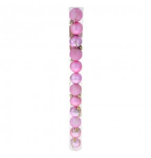 Набор шаров Перелив ассорти d-4см,12шт, розовый, Китай