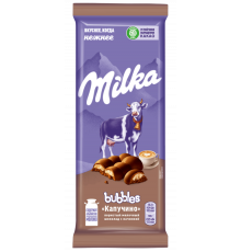 Шоколад Milka Bubbles молочный пористый со вкусом Капучино, Россия, 92г