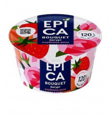 Йогурт EPICA Bouquet клубника-роза 4,8%, без змж, Россия, 130г