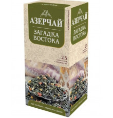 Чай АЗЕРЧАЙ зелёный байховый с яблоком и айвой, Россия, 45г(1,8г*25)