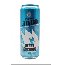 Напиток LIT ENERGY Berry Coconut тонизирующий энергетический, Россия, 450мл