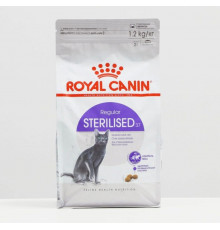 Корм сухой для стерилизованных кошек от 1 года до 7лет ROYAL CANIN Sterilised Regular, полнорационный, Россия, 1,2кг