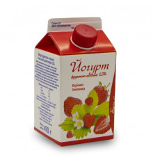 Йогурт МОЛОЧНОЕ СЧАСТЬЕ Клубника-земляника фруктово-ягодный 1,5%, без змж, Россия, 470г