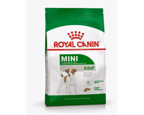 Корм сухой для взрослых собак мелких размеров от 10 месяцев и старше ROYAL CANIN Adult Mini, полнорационный, Россия, 800г