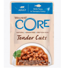 Корм консервированный для кошек CORE TENDER CUTS с тунцом в соусе, полнорационный, Тайланд, 85г