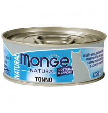Корм консервированный для кошек MONGE Natural желтоперый тунец с лососем, дополнительный, Тайланд, 80г