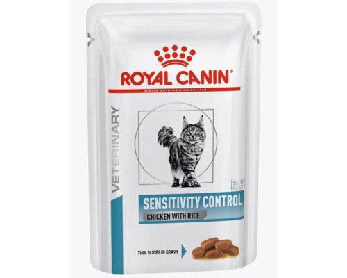 Корм консервированный диетический для взрослых кошек ROYAL CANIN Sensitivity Control с курицей и рисом в соусе, полнорационный, Россия, 85г