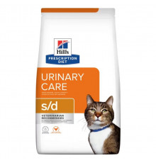 Корм сухой для взрослых кошек, для растворения струвитных уролитов HILL’S Prescription Diet Urinary Care s/d с курицей, полноценный, Нидерланды, 1,5кг