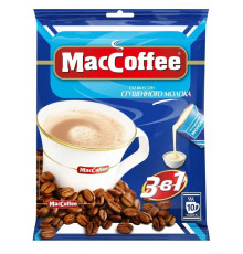 Напиток кофейный MACCOFFEE cо вкусом сгущёного молока растворимый 3в1, Россия, 20г