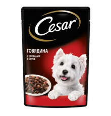 Корм консервированный для взрослых собак CESAR говядина с овощами в соусе, для всех пород, полнорационный, Россия, 85г