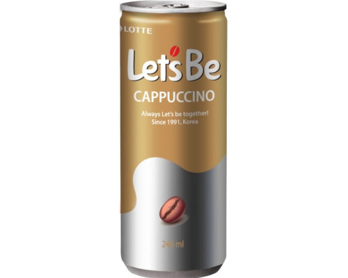 Напиток кофейный LOTTE Let's Be Cappuccino безалкогольный негазированный,240мл
