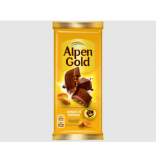 Шоколад ALPEN GOLD молочный Арахис и кукурузные хлопья, Россия, 80г