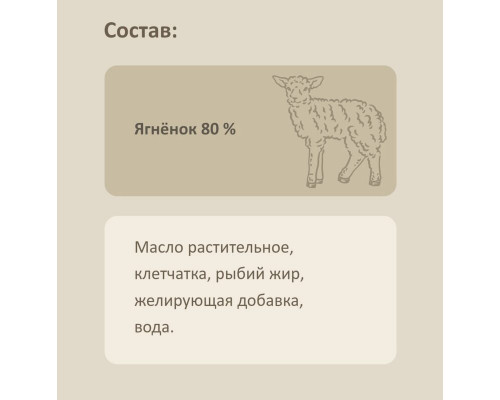 Корм консервированный для собак SAVITA с ягнёнком, полнорационный, Россия, 240г