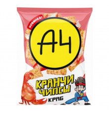 Кранчи-чипсы А4 Краб, Россия, 80г