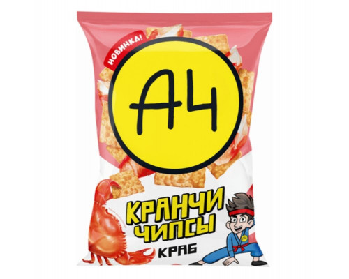 Кранчи-чипсы А4 Краб, Россия, 80г