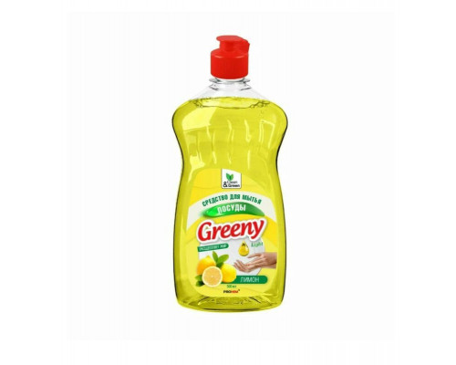 Средство для мытья посуды CLEAN&GREEN Greeny Light лимон,500мл