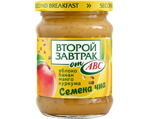 Десерт фруктовый ABC Второй завтрак Семена Чиа Яблоко-банан-манго-куркума, Беларусь, 250г