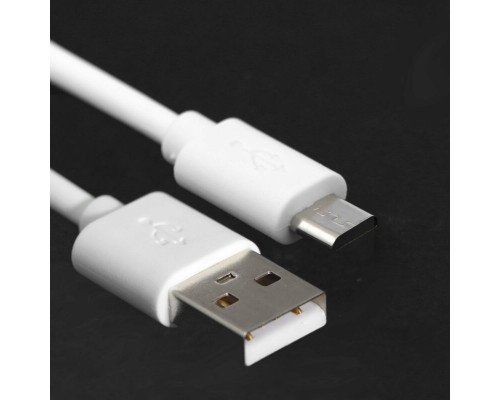 Кабель Windigo,micro-USB,2А,зарядка+передача данных,ТРЕ оплетка,1м,белый.Китай