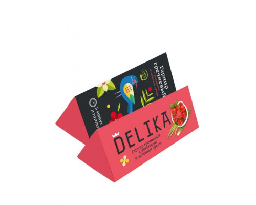 Гарнир гречневый DELIKA с томатами и зелёным луком, Россия, 160г Гарнир гречневый DELIKA с томатами и зелёным луком, Россия, 160г