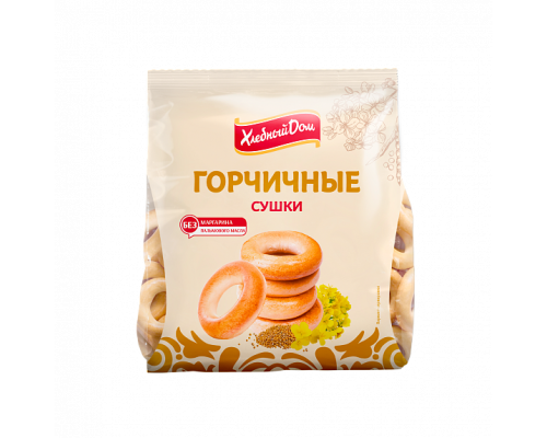 Сушки ХЛЕБНЫЙ ДОМ Горчичные, Россия, 250г