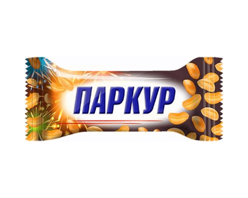 Конфеты Паркур карамель с арахисом глазированные с мягким грильяжным корпусом, Россия, весовые