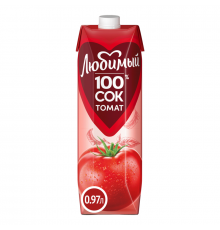 Сок ЛЮБИМЫЙ томатный с сахаром и солью, Россия, 0,97л