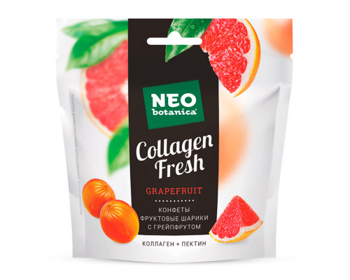 Конфеты NEO BOTANICA Collagen Fresh Фруктовые шарики с грейпфрутом, Россия, 55г