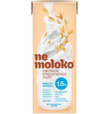 Напиток NEMOLOKO овсяный классический лайт 1,5%, Россия,200мл