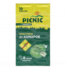 Пластины от комаров PICNIC Family, Россия, 10шт 