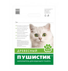 Наполнитель для кошачьего туалета Пушистик древесный, Россия, 10л