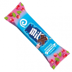 Шоколад молочный MILX с начинкой клюквой, Беларусь, 35г