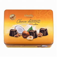 Набор конфет шоколадных LIBRETTO с начинками кокос-миндаль,крем миндальный,ореховый, Россия, 200г
