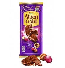 Шоколад ALPEN GOLD молочный Фундук и изюм, Россия, 80г